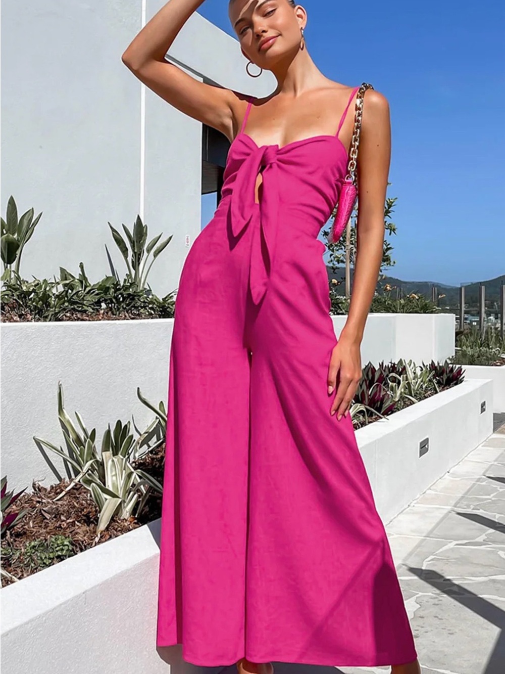Commense Cotton Twist Detail Jumpsuit - Large - Picture 7 of 7